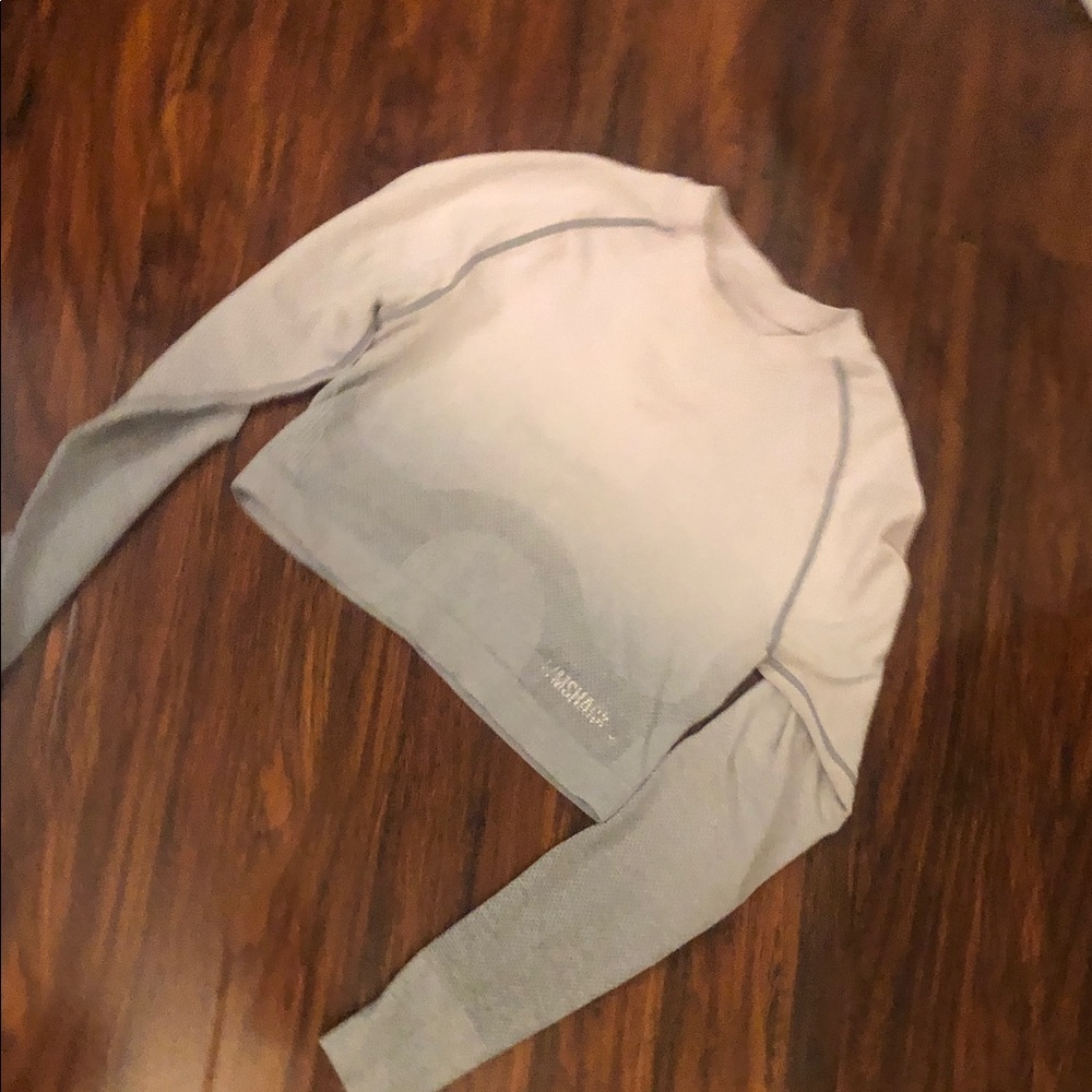 Gymshark Light Gray Cropped Sweater